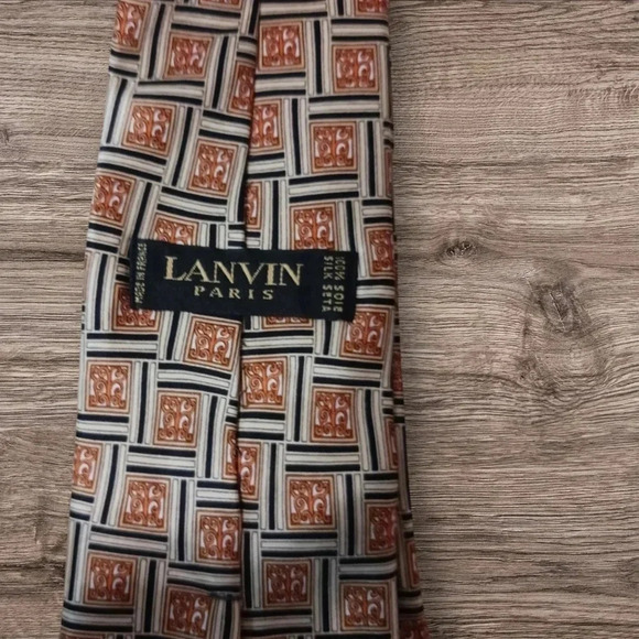 Pronto-uomo & Lanvin set of 2 ties abstract design silk necktie ties - Picture 7 of 7